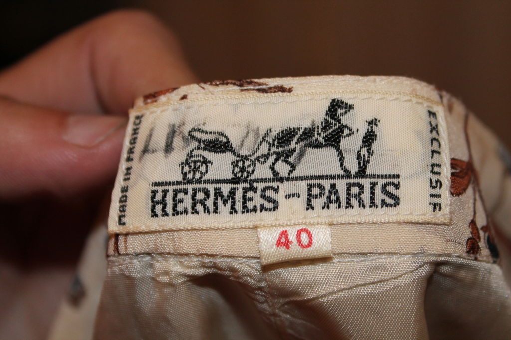 Vintage Hermes Western Print Silk 2 pc outfit-Sz 40-Circa 80's 3