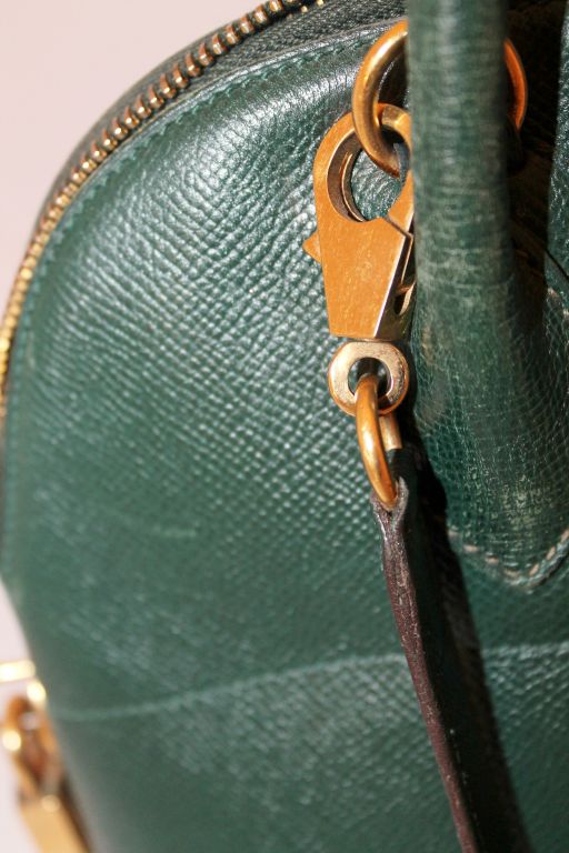 Hermes Dark Green Bolide 30cm - Good pre-owned condition, with some wear at the bottom edges of the bag. See photos for detail.