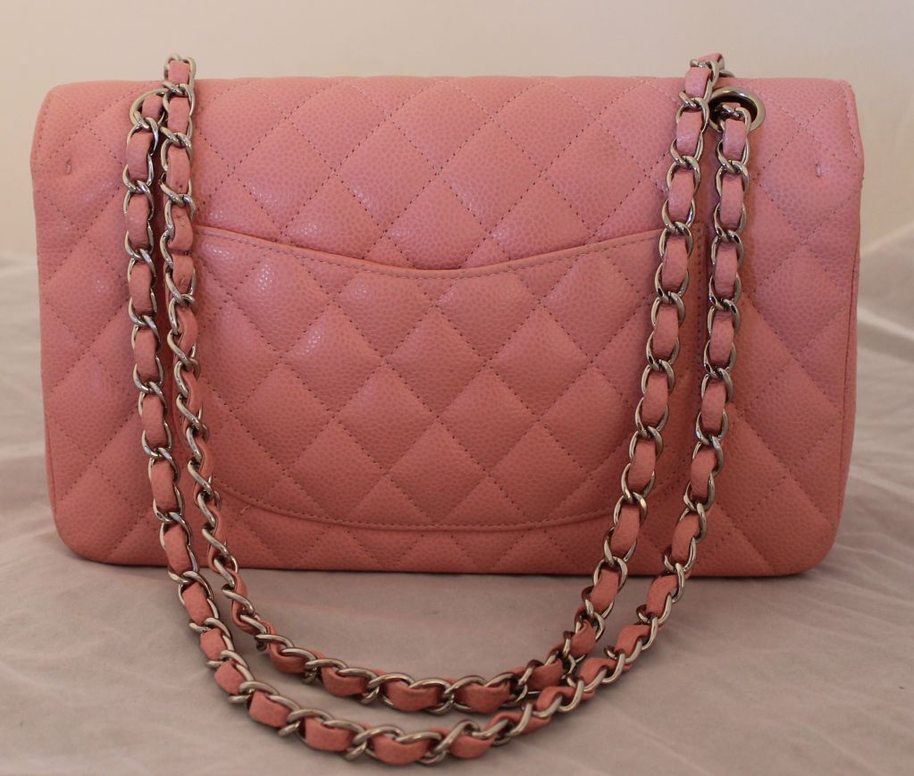 chanel pink caviar bag