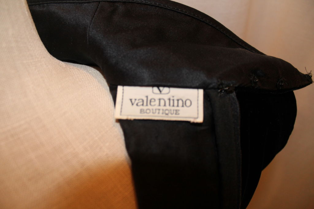Valentino Boutique Black Velvet Shift Dress-Circa 90's 3