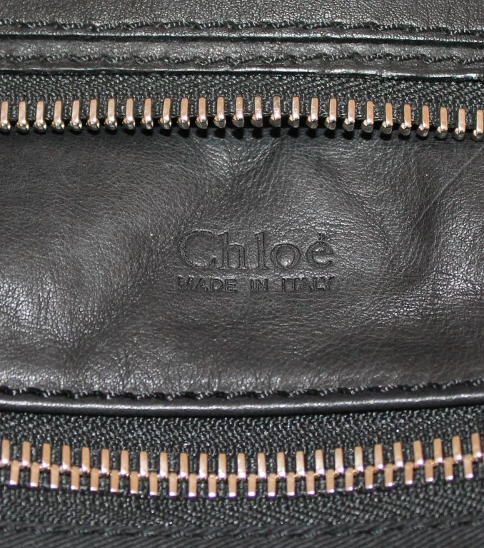 Chole Large Paddington Black Leather Handbag 3