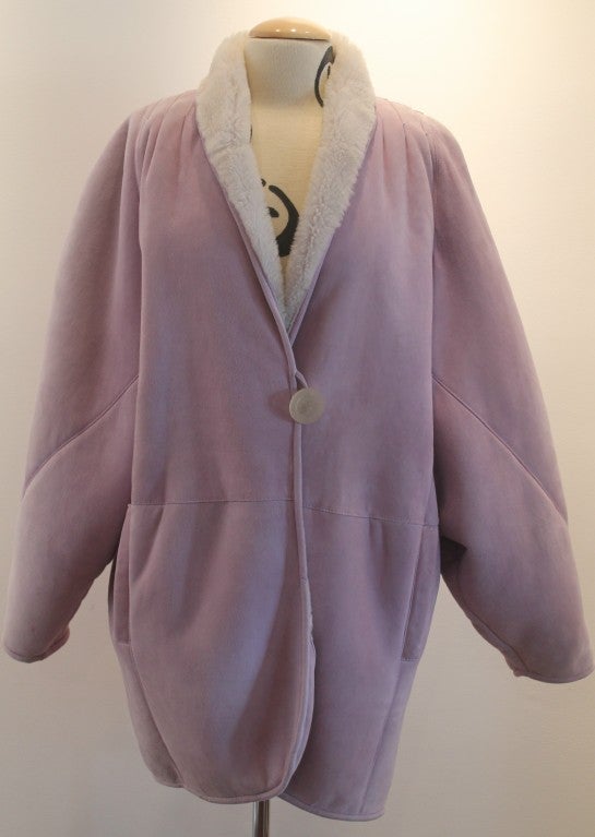 Lavender Suede Fendi Coat~44F