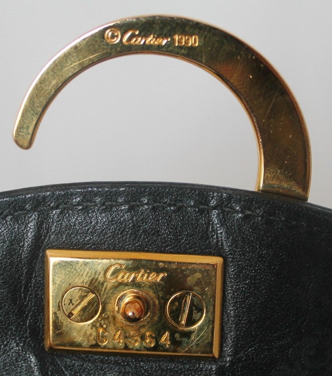 Cartier Panthere Black Patent Leather Handbag 3