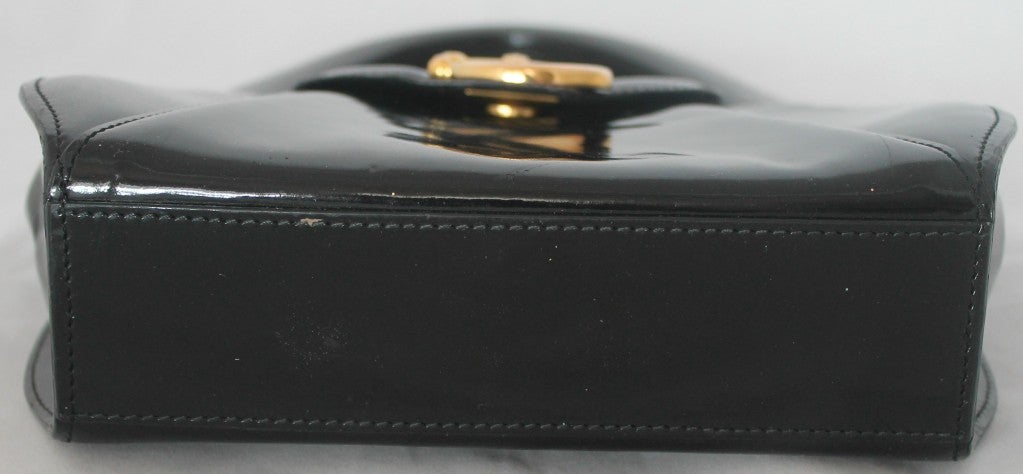 Cartier Panthere Black Patent Leather Handbag 4