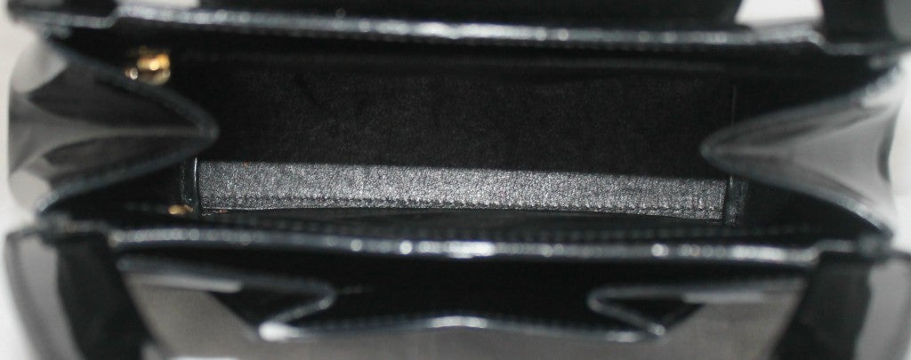 Cartier Panthere Black Patent Leather Handbag 5