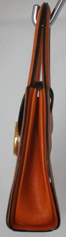 Cartier Panthere Small Orange Pebble Leather Handbag 1
