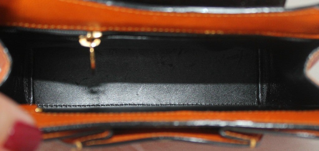 Cartier Panthere Small Orange Pebble Leather Handbag 3