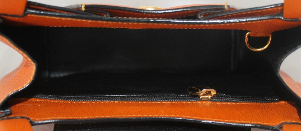 Cartier Panthere Small Orange Pebble Leather Handbag 5