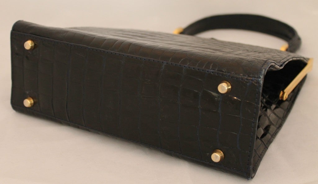 Lana Marks Alligator Black Handbag 1
