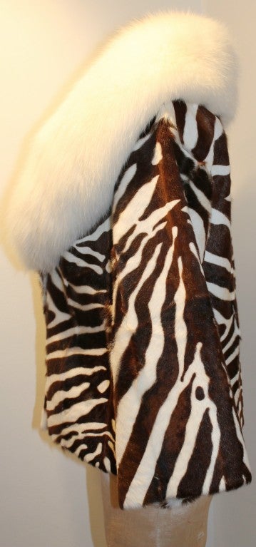 Emanuel Ungaro Brown and White Pony Hair Coat 3
