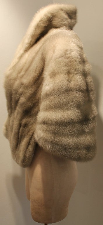 Bill Blass Light Gray Mink Stole 1