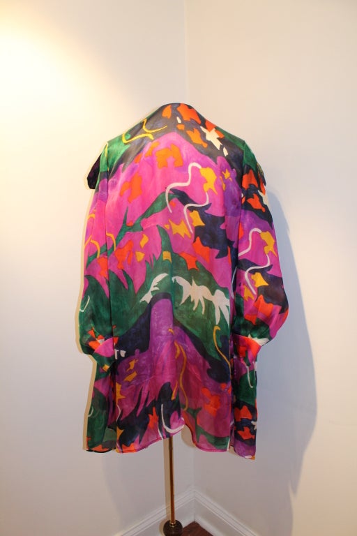 Valentino Multi Color Silk Organza Jacket 5