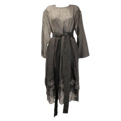 Zandra Rhodes Vintage Black Silk Organza Dress