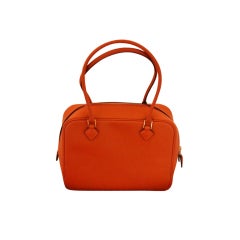 Hermes Orange Leather  "Mini Plum" Handbag