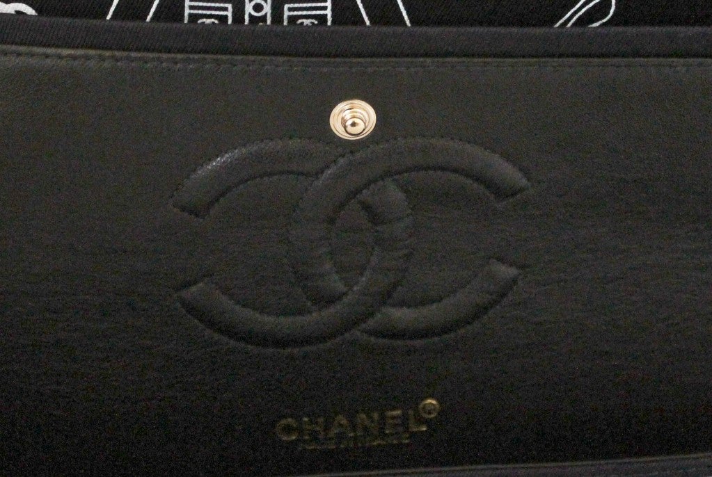 Chanel Limited Edition Navy & White Runway Double Flap Handbag 7