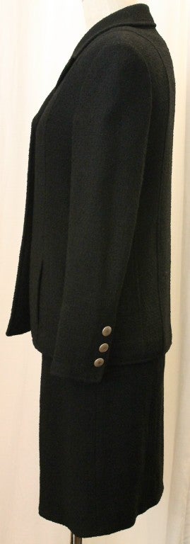 Chanel Black Tweed Skirt Suit-36 1