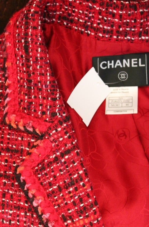 Chanel Pink Tweed Jacket with Belt 6