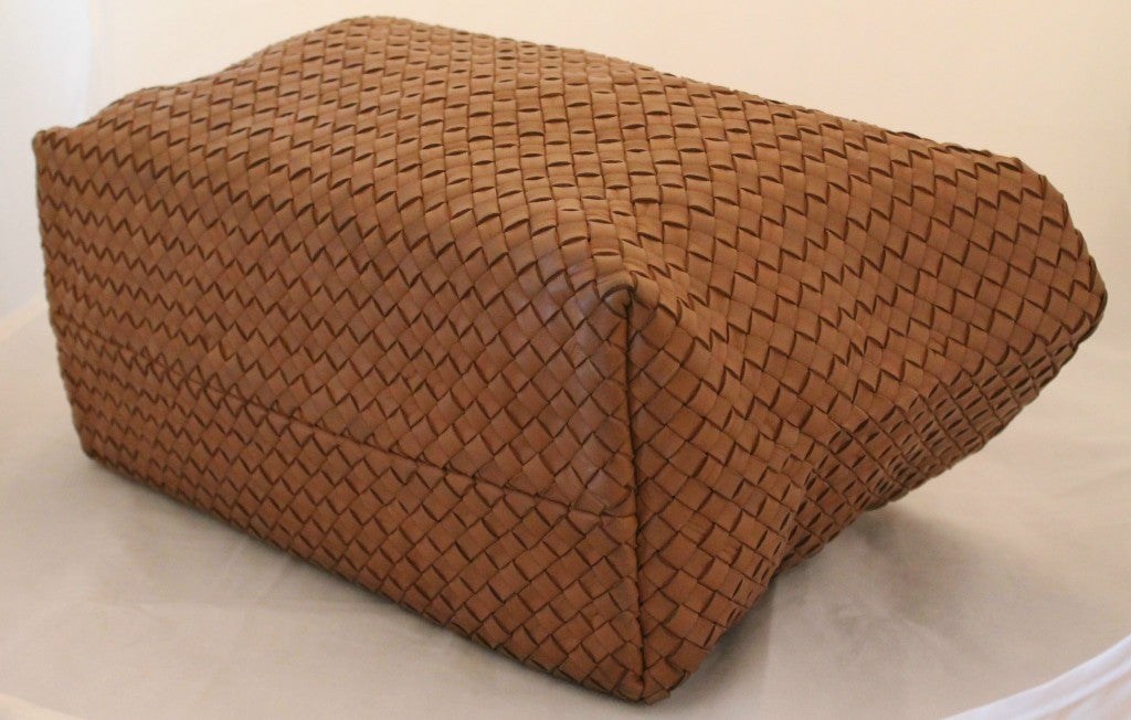 Bottega Veneta Large Brown  Woven Leather Handbag 5