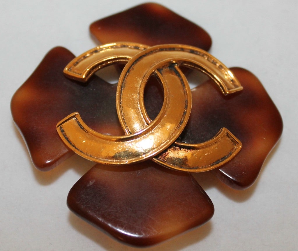 Women's Chanel Tortoise Shell Brooch