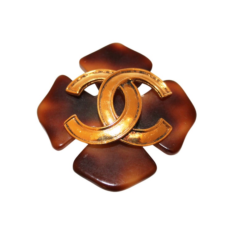 Chanel Tortoise Shell Brooch