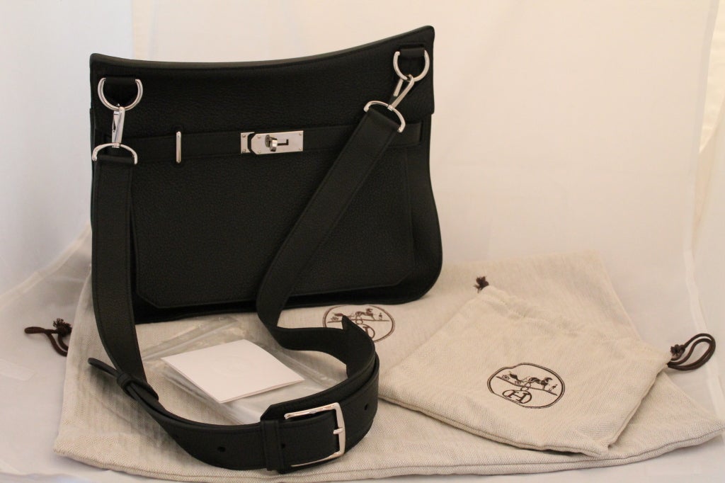 Hermes Jypsiere Black Clemence-34cm-Paladium HW