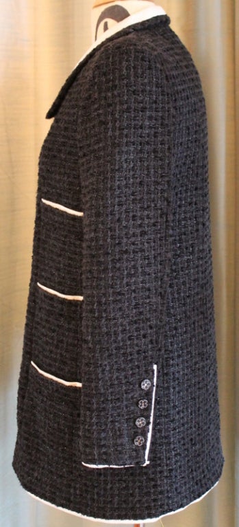 Women's Chanel Long Black Jacket - 38