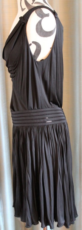 Louis Vuitton Black Jersey Top and Skirt Set  In Excellent Condition For Sale In West Palm Beach, FL