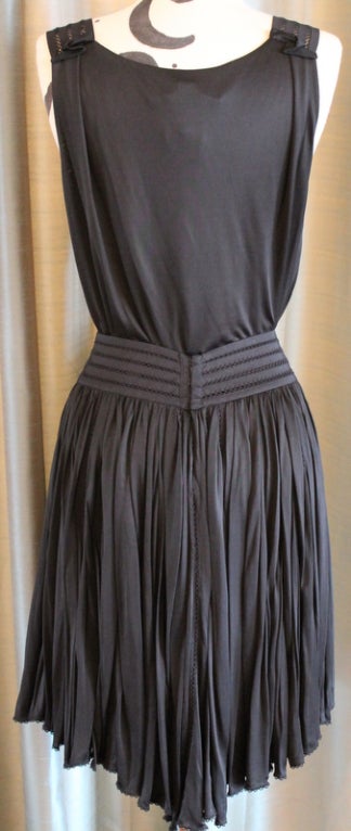 Women's Louis Vuitton Black Jersey Top and Skirt Set  For Sale