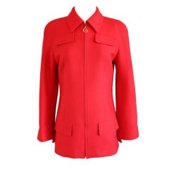 Valentino Red Long Hunting Jacket-6 1