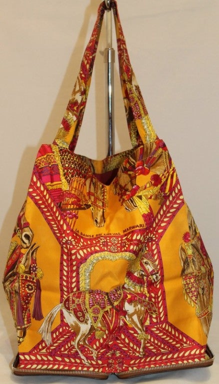hermes orange silk handbag silky pop  