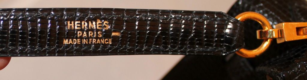 Hermes Black Lizard Kelly Bag - 25cm 5