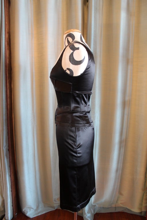 Lagerfeld 1990's Vintage Velvet and Satin Look Three Piece Skirt Set-Size 38/40  For Sale 2