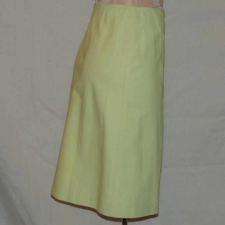 chartreuse skirt