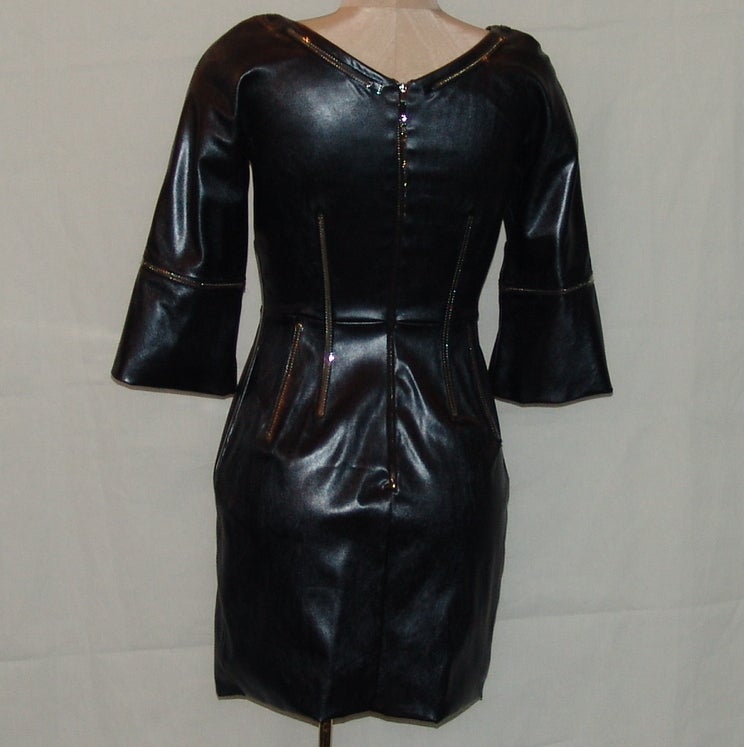 leather long dresses