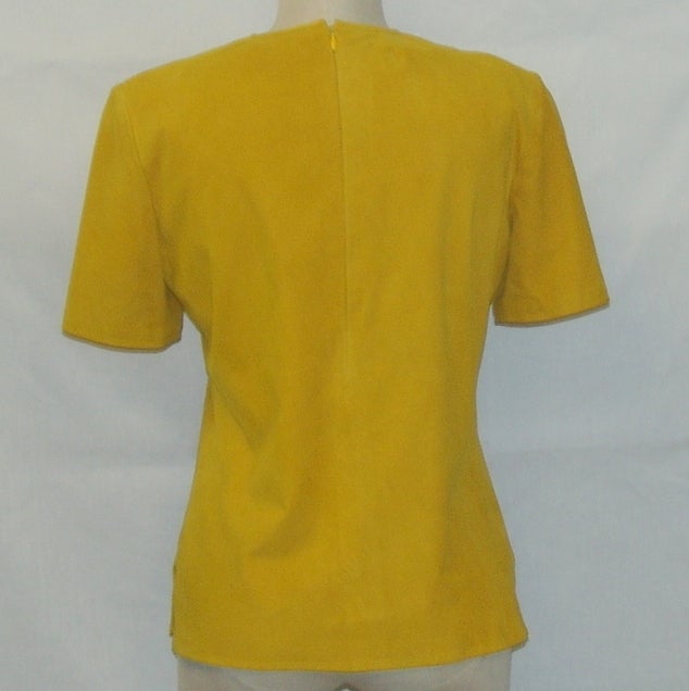 Women's Bill Blass Yellow Suede Shirt