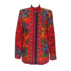 Ungaro Floral Print Jacket-Circa 70's