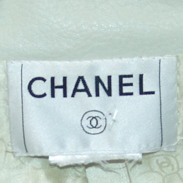 Chanel Bone Colored Leather Jacket 1