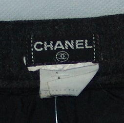 Chanel Grey Wool Skirt 1