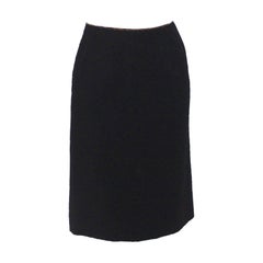 Chanel Black Wool Skirt