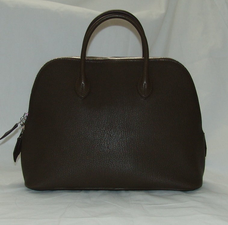 Hermes Olive Chevre Leather, Bolide 1923, 30 cm, 2008