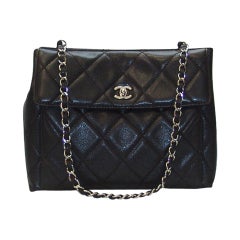 Chanel Chocolate Brown Caviar Leather Handbag - SHW