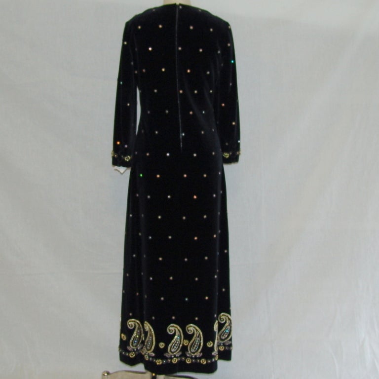 black velvet gown dress