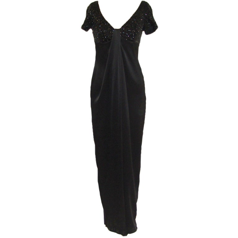Carmen Marc Valvo Black Satin and Sequin Gown at 1stDibs | carmen marc valvo black dress, carmen marc valvo sequin dress, carmen bell sleeve dress in dark purple Carmen Marc Valvo Black Satin and Sequin Gown at 1stDibs | carmen marc valvo black dress, carmen marc valvo sequin dress, carmen bell sleeve dress in dark purple