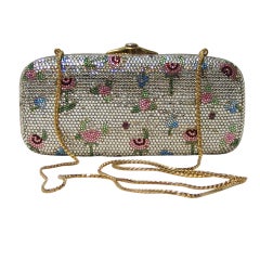Judith Leiber Crystal Floral Pattern Handbag
