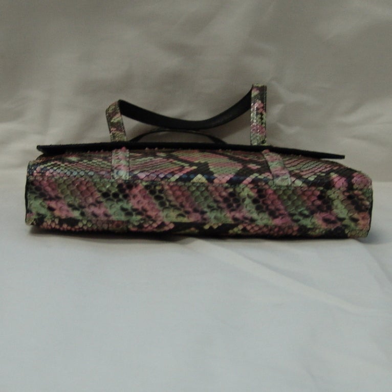 Women's Chanel Multi Colored Snake Skin Handbag