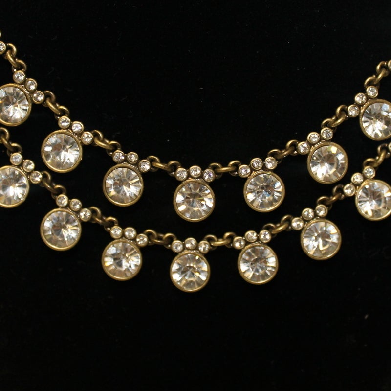 Women's Barney's Vintage 2 Strand Crystal Necklace