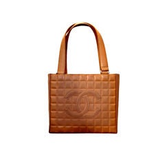 Chanel Peach Quilted Leather Small Tote/Shopper