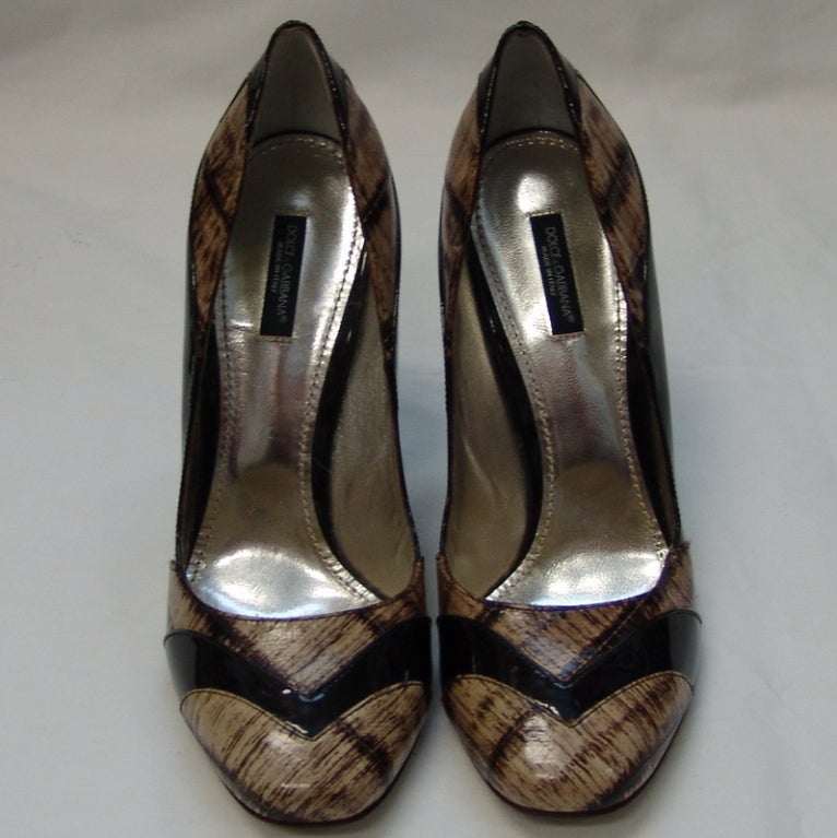 New Dolce & Gabbana brown pumps, heel 5