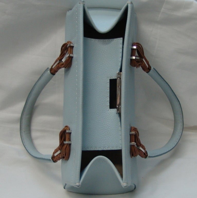 Women's VBH Bassotto Light Blue Calfskin Handbag