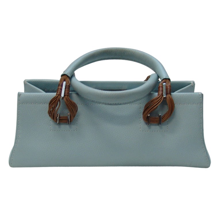 VBH Bassotto Light Blue Calfskin Handbag